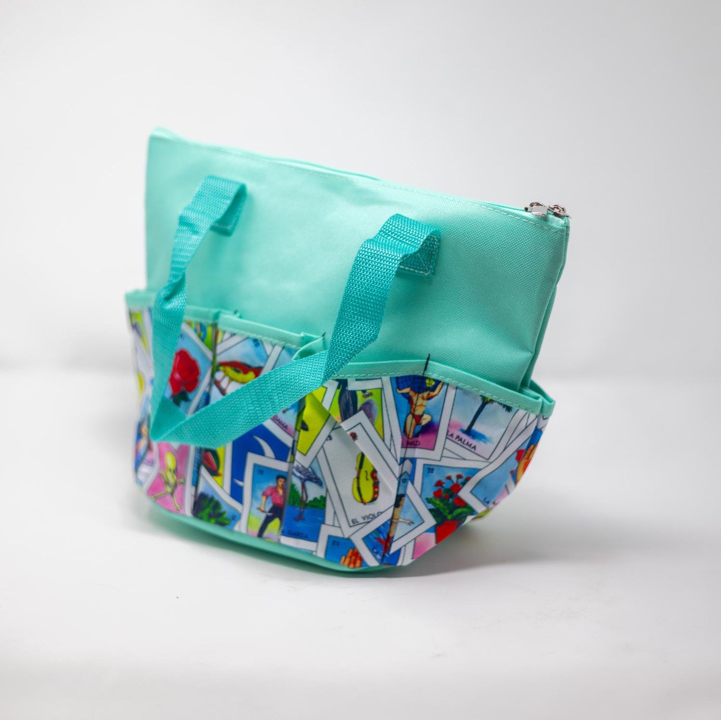 10 Pocket Loteria Cloth Bag - Aqua| Bags | Bingo Pro Shop