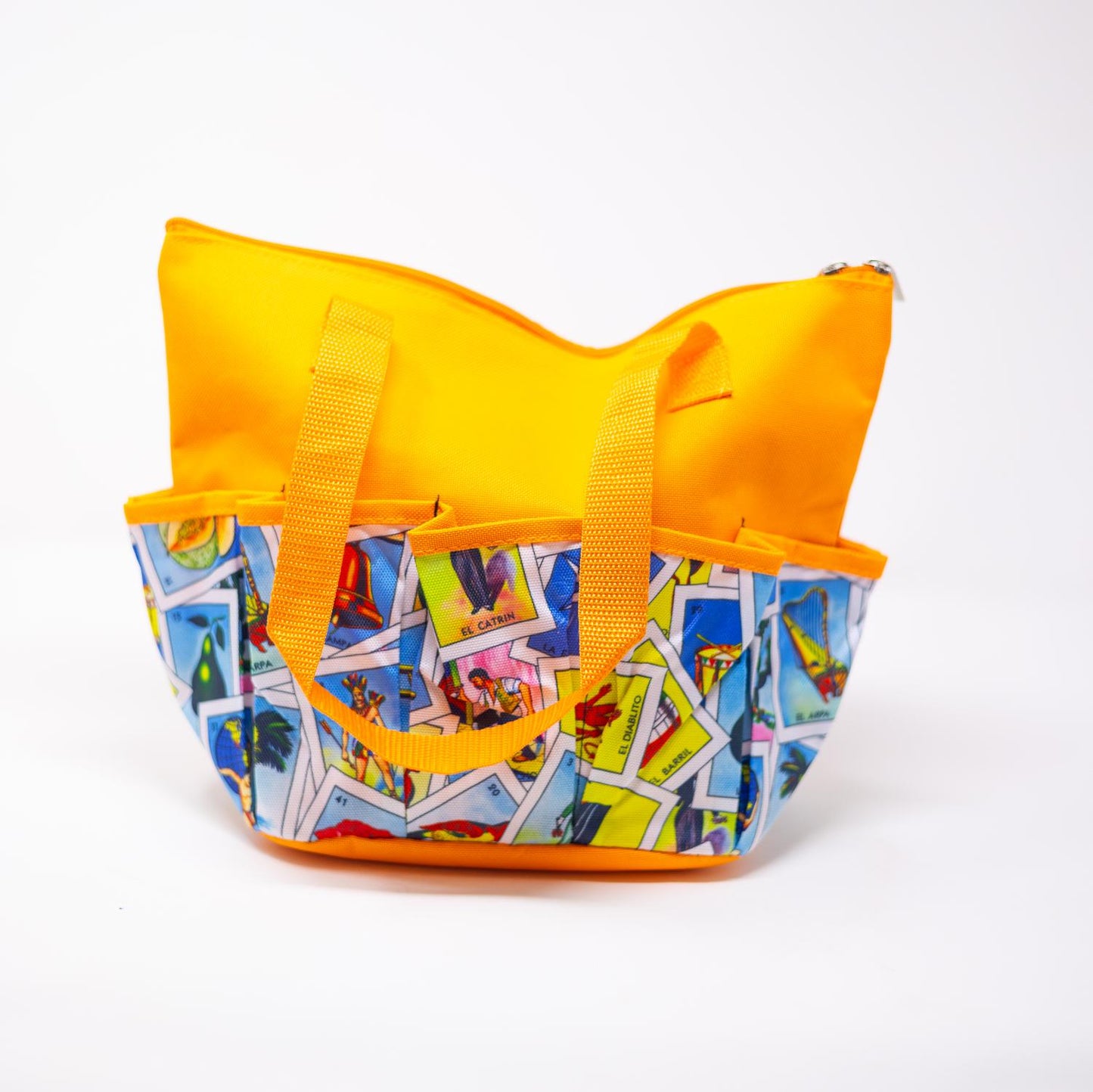 10 Pocket Loteria Cloth Bag - Orange| Bags | Bingo Pro Shop