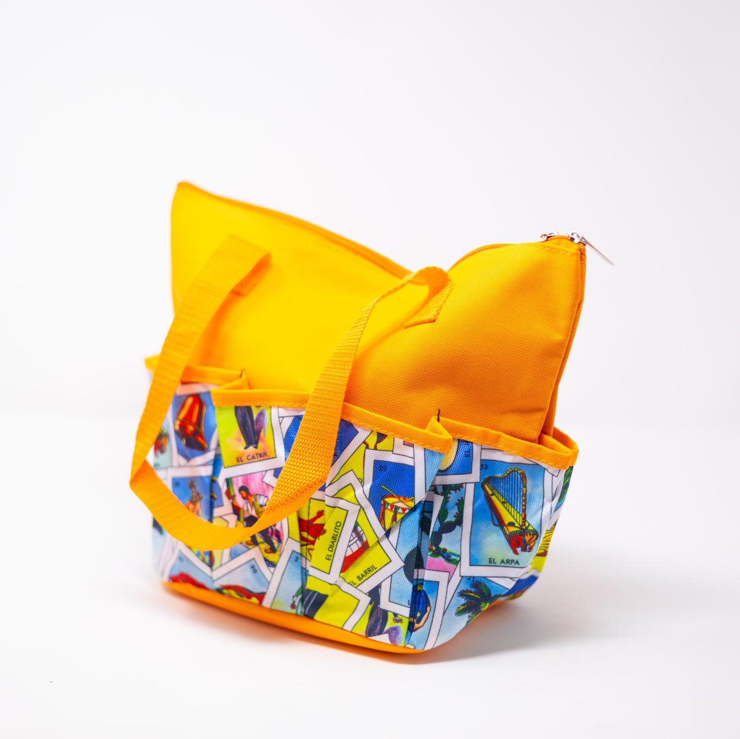 10 Pocket Loteria Cloth Bag - Orange| Bags | Bingo Pro Shop