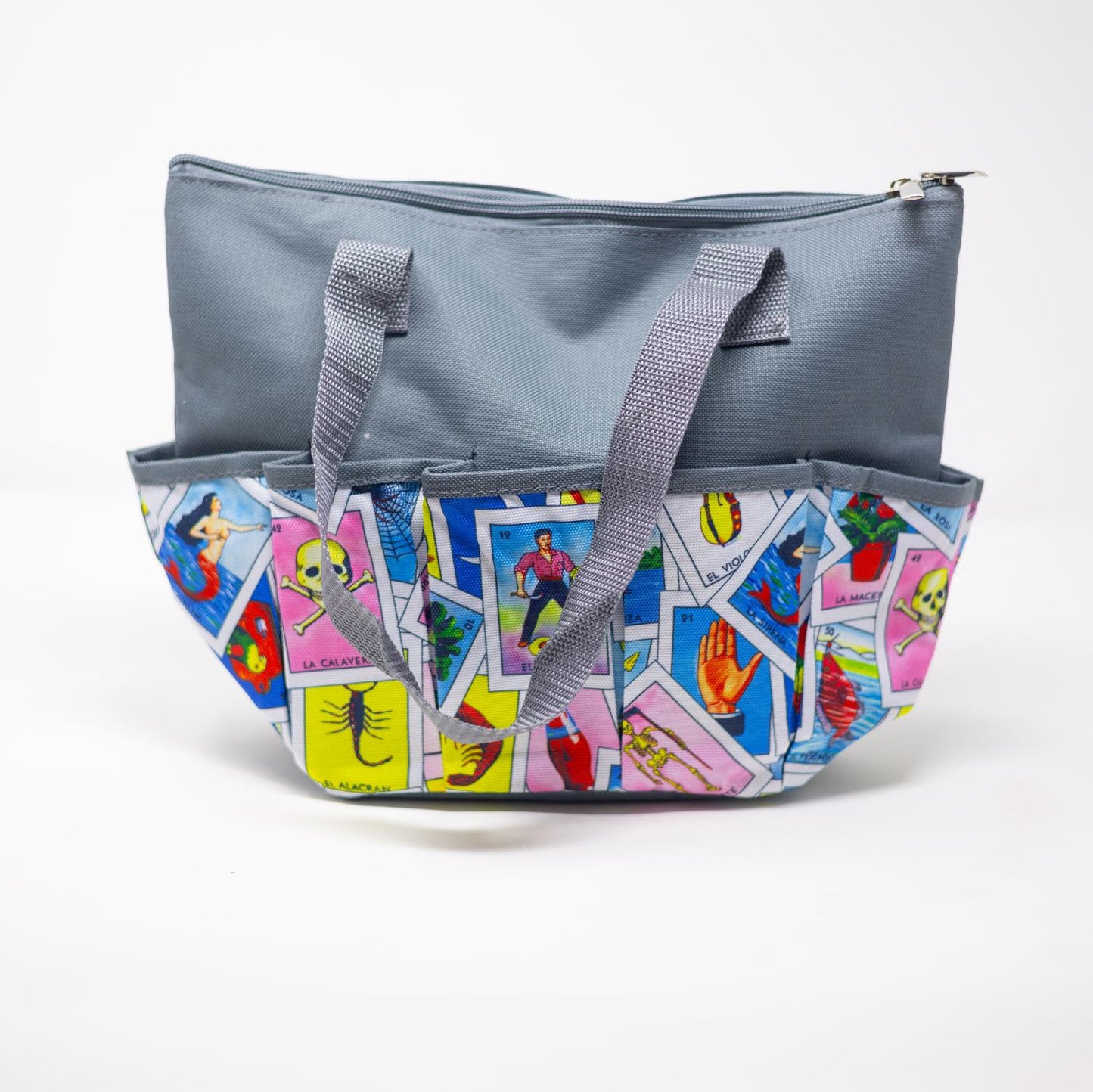 10 Pocket Loteria Cloth Bag - Gray | Bags | Bingo Pro Shop