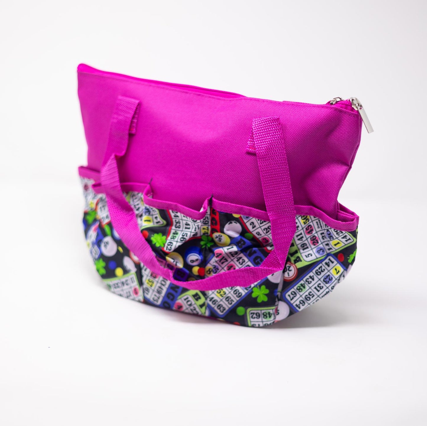 10 Pocket Bingo Cards Cloth Bag - Dark Pink | Bags | Bingo Pro Shop