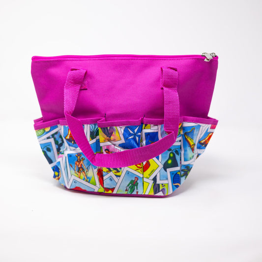 10 Pocket Lotteria Cloth Bag - Dark Pink | Bags | Bingo Pro Shop