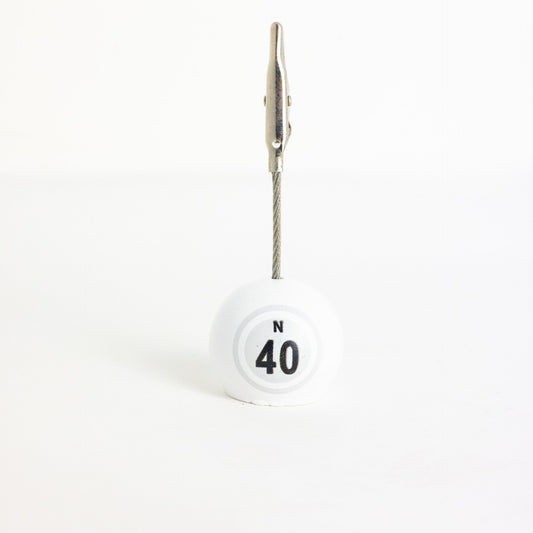 Ticket Holder - N40 White Bingo Ball | Materials | Bingo Pro Shop