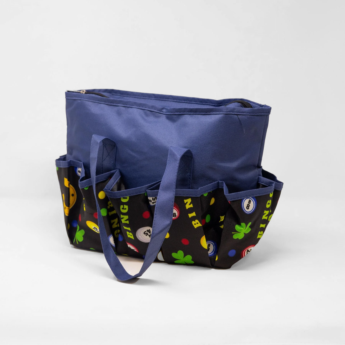 10 Pocket Lucky Bingo Balls Cloth Bag - Navy | Bags | Bingo Pro Shop