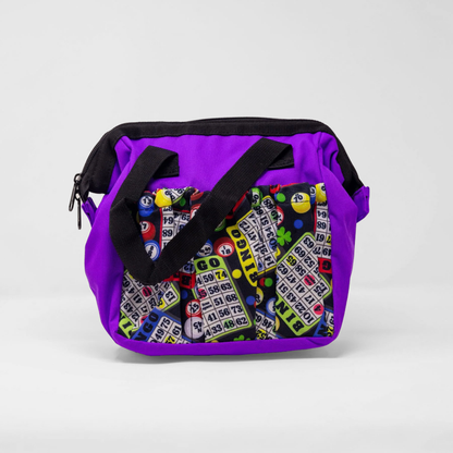 6 Pocket Bingo Balls & Cards Cloth Bag - Purple | Bags | Bingo Pro Shop