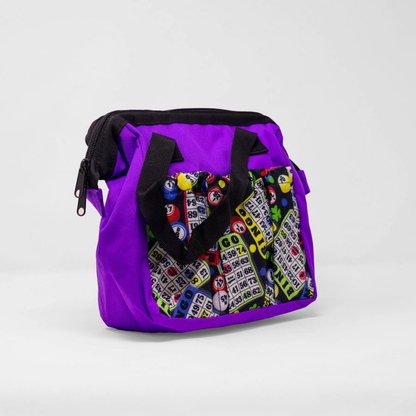 6 Pocket Bingo Balls & Cards Cloth Bag - Purple | Bags | Bingo Pro Shop