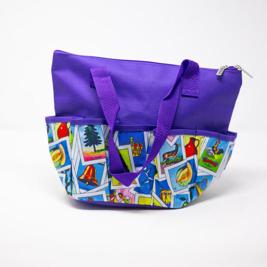 10 Pocket Lotteria Cloth Bag - Purple | Bags | Bingo Pro Shop