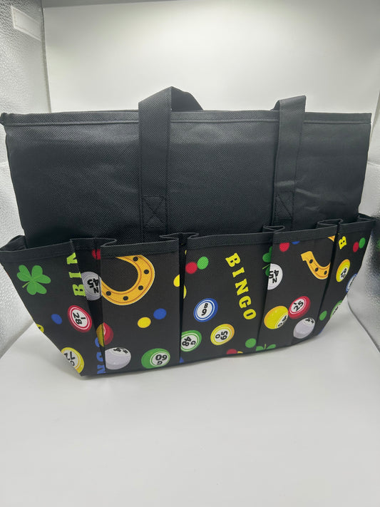 Black 10 Pocket Horse shoe Bag