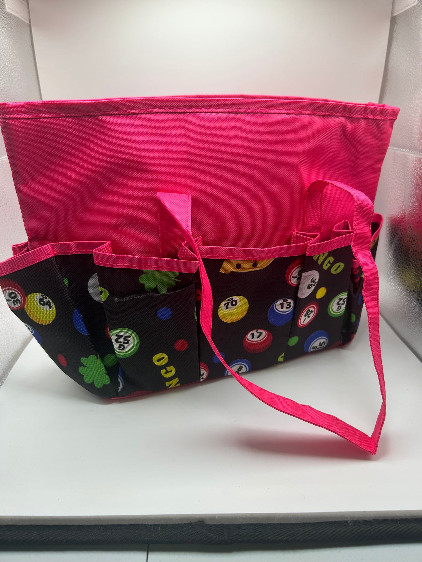Hot pink 10 pocket Lucky Horse shoe bag